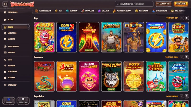 Explorez dragonia casino